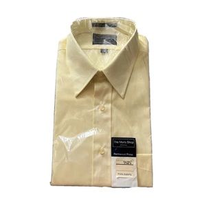 Vintage NWOT JC Penny The Men's Shop Yellow Short Sleeve Shirt Size 16